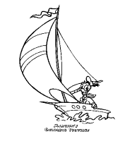 A coloring page of donald duck